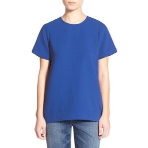 Madewell Tailored Tee Alpha Blue High Low Hem